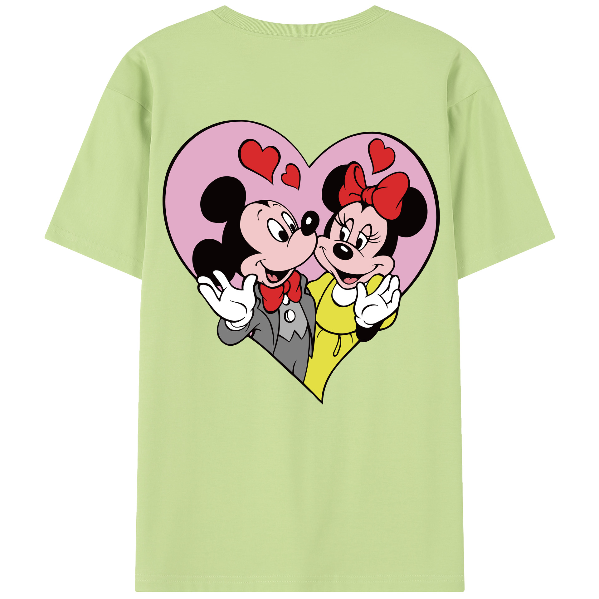 （画像用） ミッキーマウス Mickey Mouse 綿100％半袖Tシャツ（背面プリント）